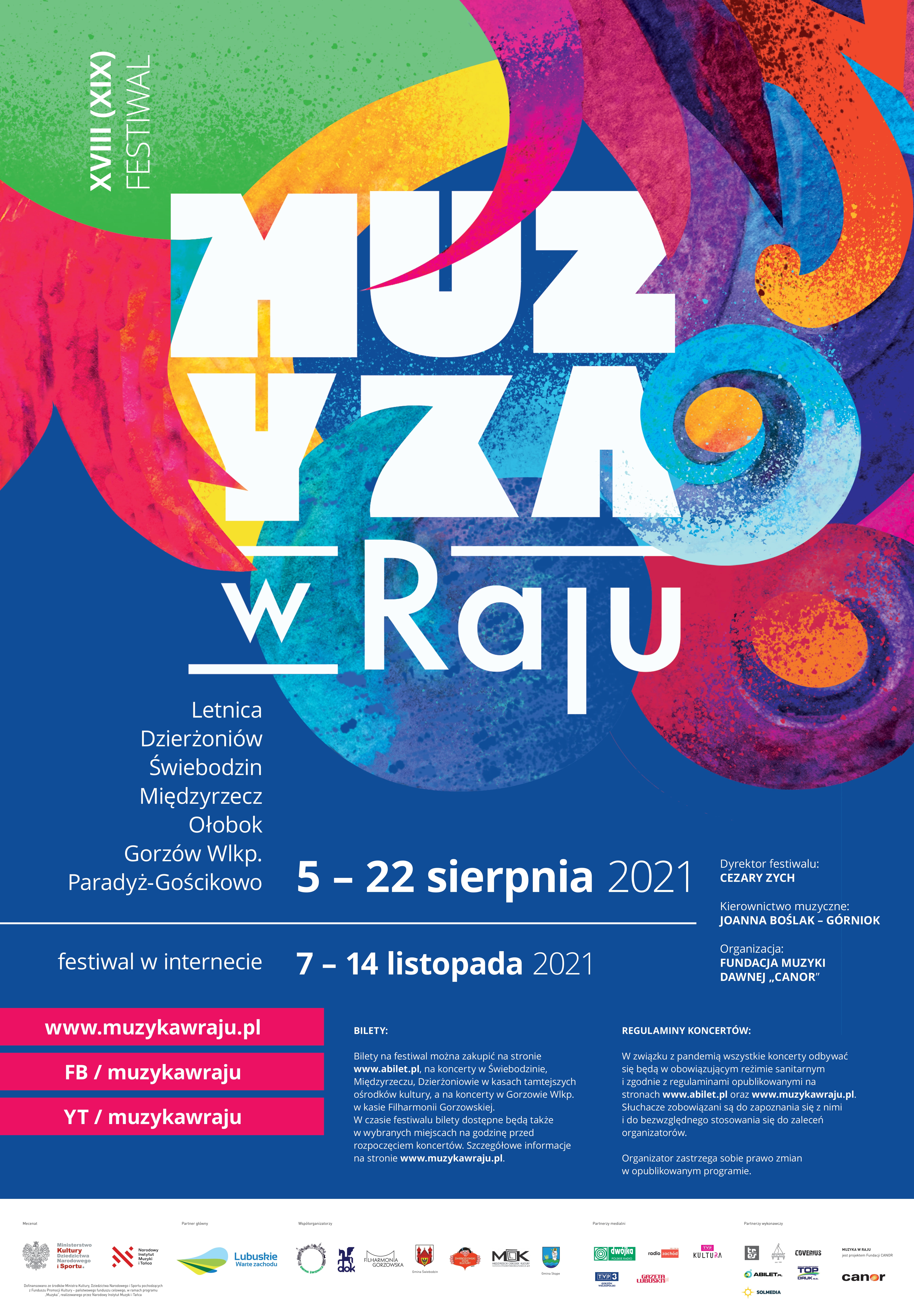 plakat promujący festiwal Muzyka w Raju