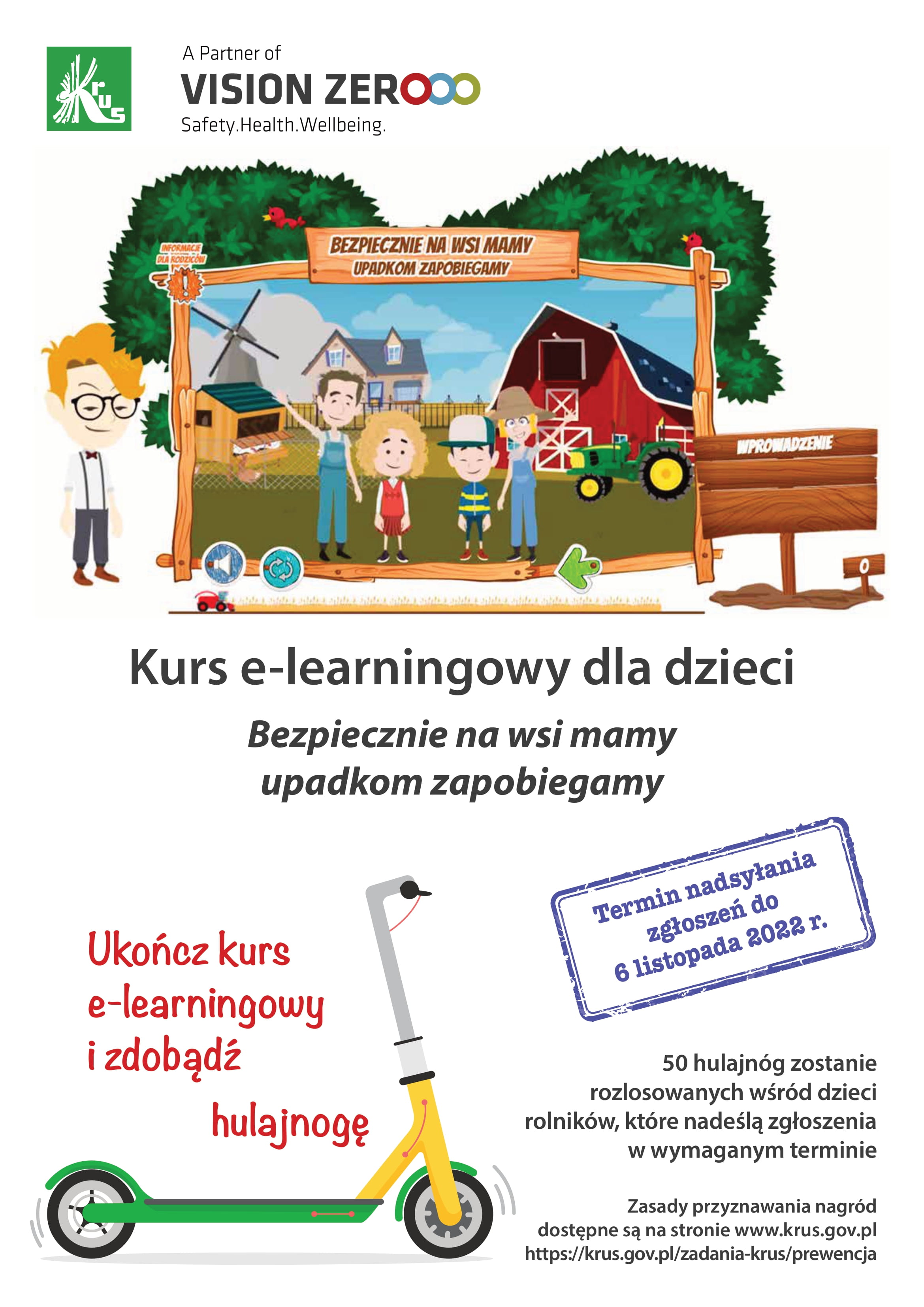 Plakat promujący udział w konkursie KRUS