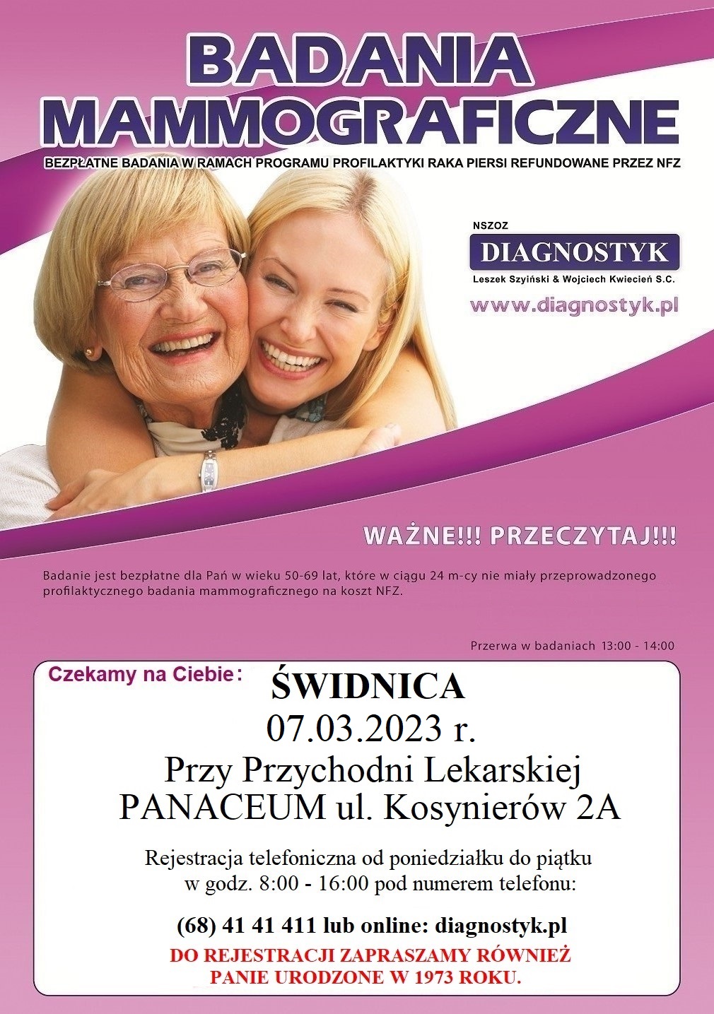 Badanie mammograficzne w Świdnicy