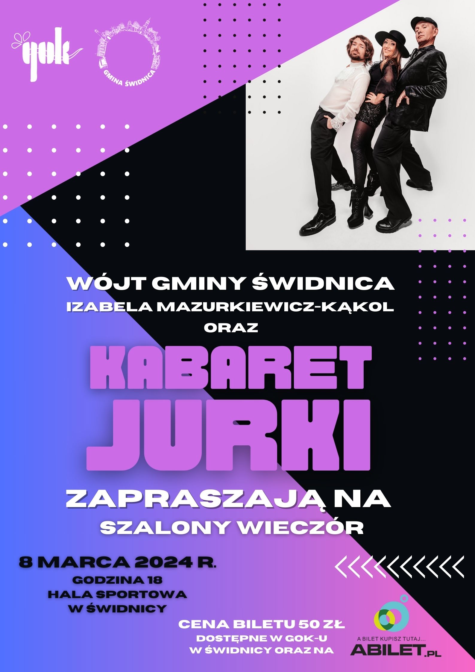 Występ Kabaretu Jurki – Hala sportowa Świdniczanka, godzina 18.00 