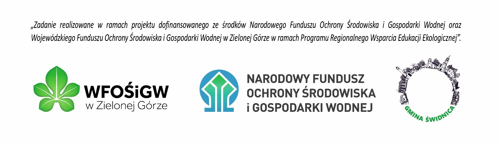 Logotypy do projektu finansowanego przez WFOŚiGW